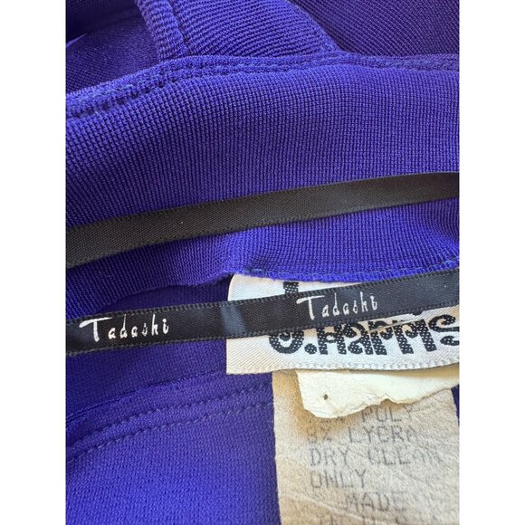 Vintage J.Harris Tadashi Royal Blue Womens Jumpsuit 1980s XS Polyester Stretch - Picture 8 of 11
